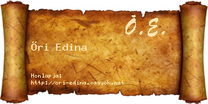 Őri Edina névjegykártya